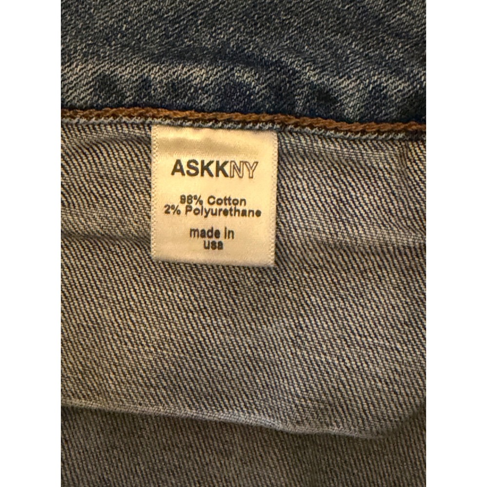 ASKK NY High Waisted Wide Leg Trouser Jeans Light Wash Blue Denim USA Size 30 - Picture 5 of 11